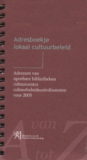 Adresboekje lokaal cultuurbeleid
